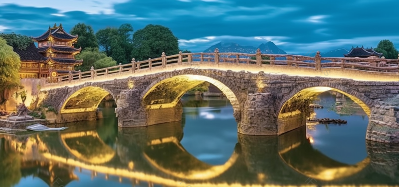 传统建筑大运河上的拱桥建筑背景,高清,摄影图,摄影图片,图片大全,摄影图免费下载